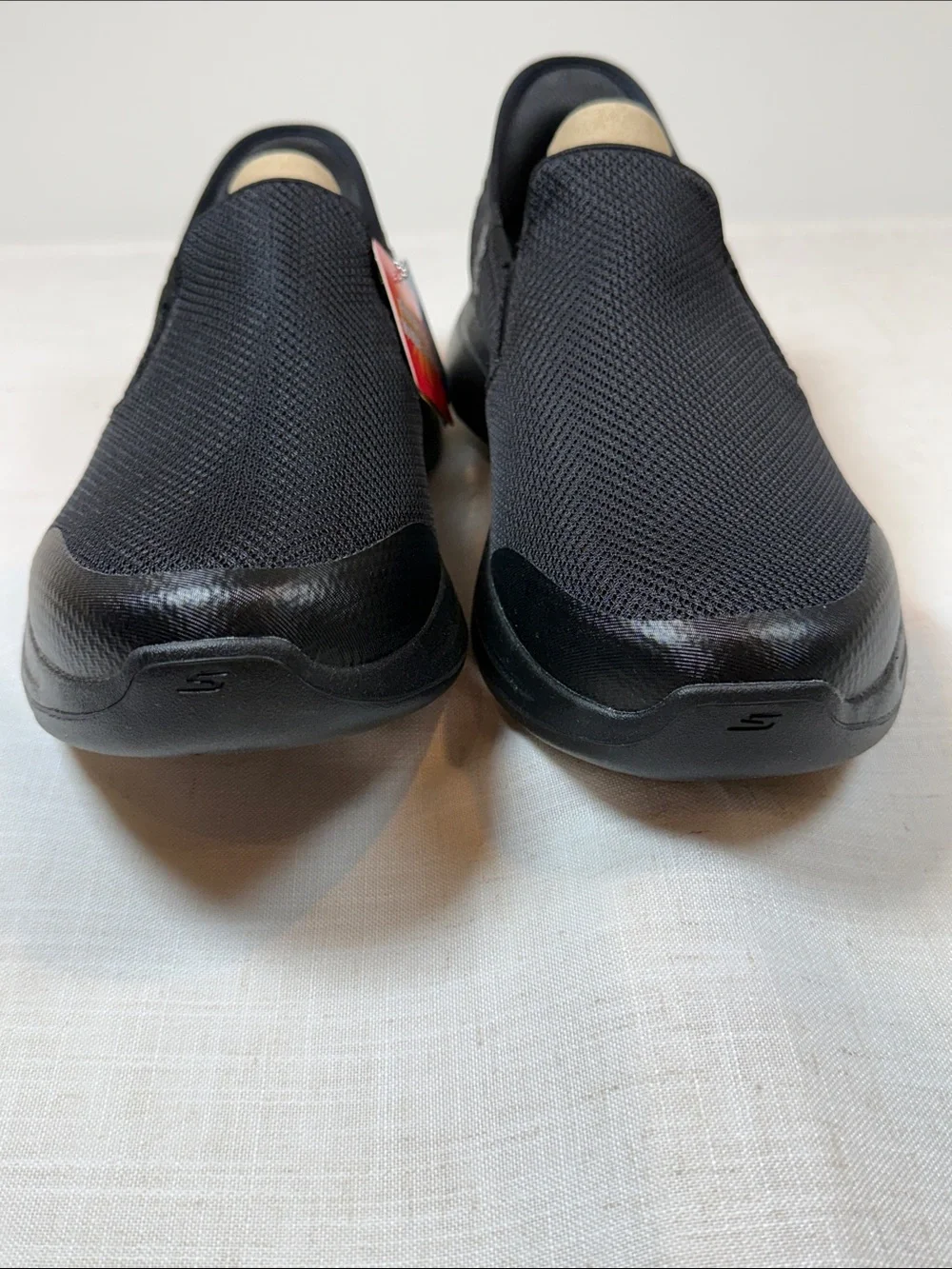 Skechers Men's Black Slip-On Mesh Loafers